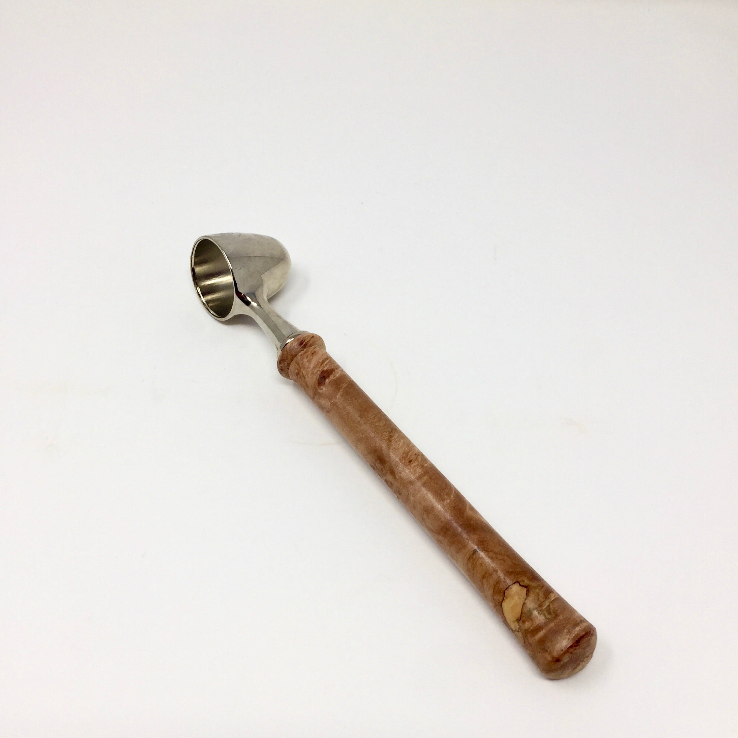Coffee Scoop in stainless Steel and Maple Burl
