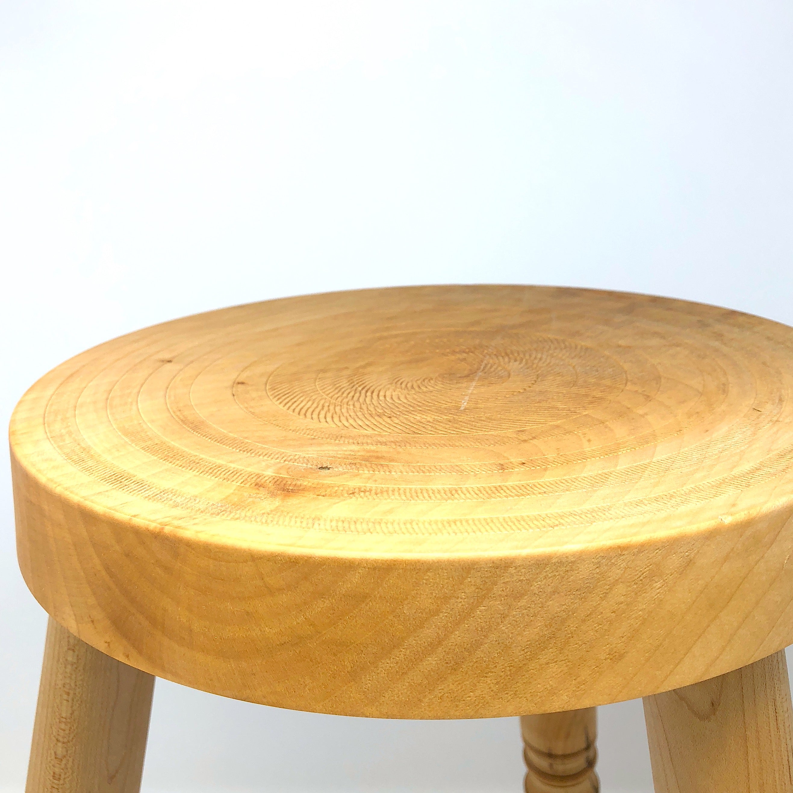 3 Legged Maple Stool – WoodWhirled